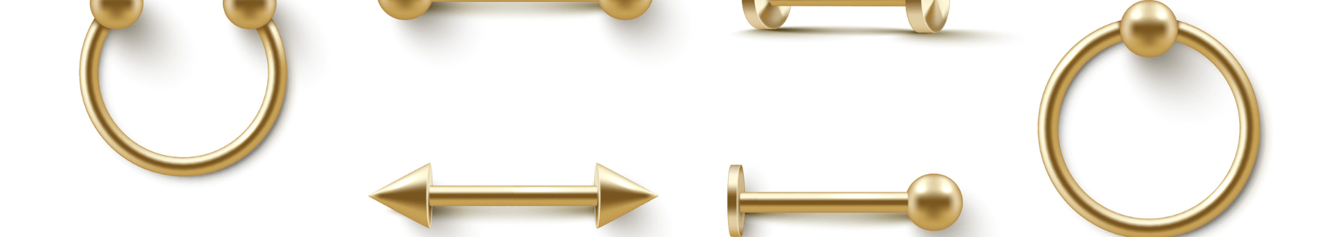 Piercings in Gold Körperschmuck in edlem Metall